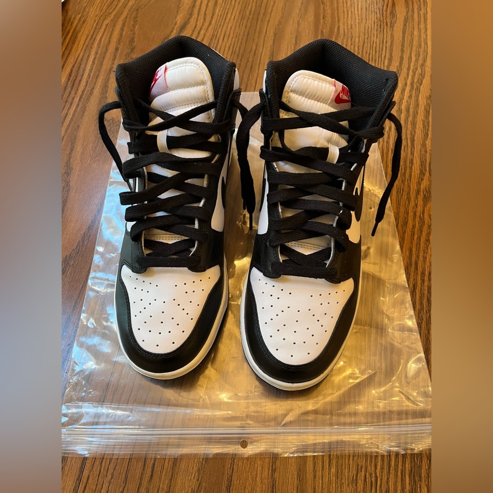Women’s Nike Dunk High Black & White Size 10 NWOT